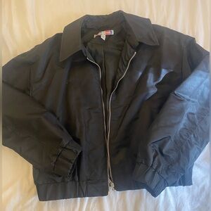 Urban outfitters nylon black bomber jacket